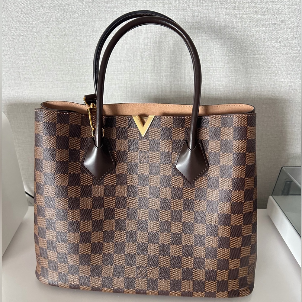 Louis Vuitton Brown Checkered Tote Bag
